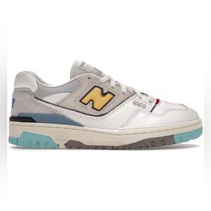 New Balance 550 Sneakers Sea Salt Yellow Multi Color Kids Size 4.5 Tennis Shoe